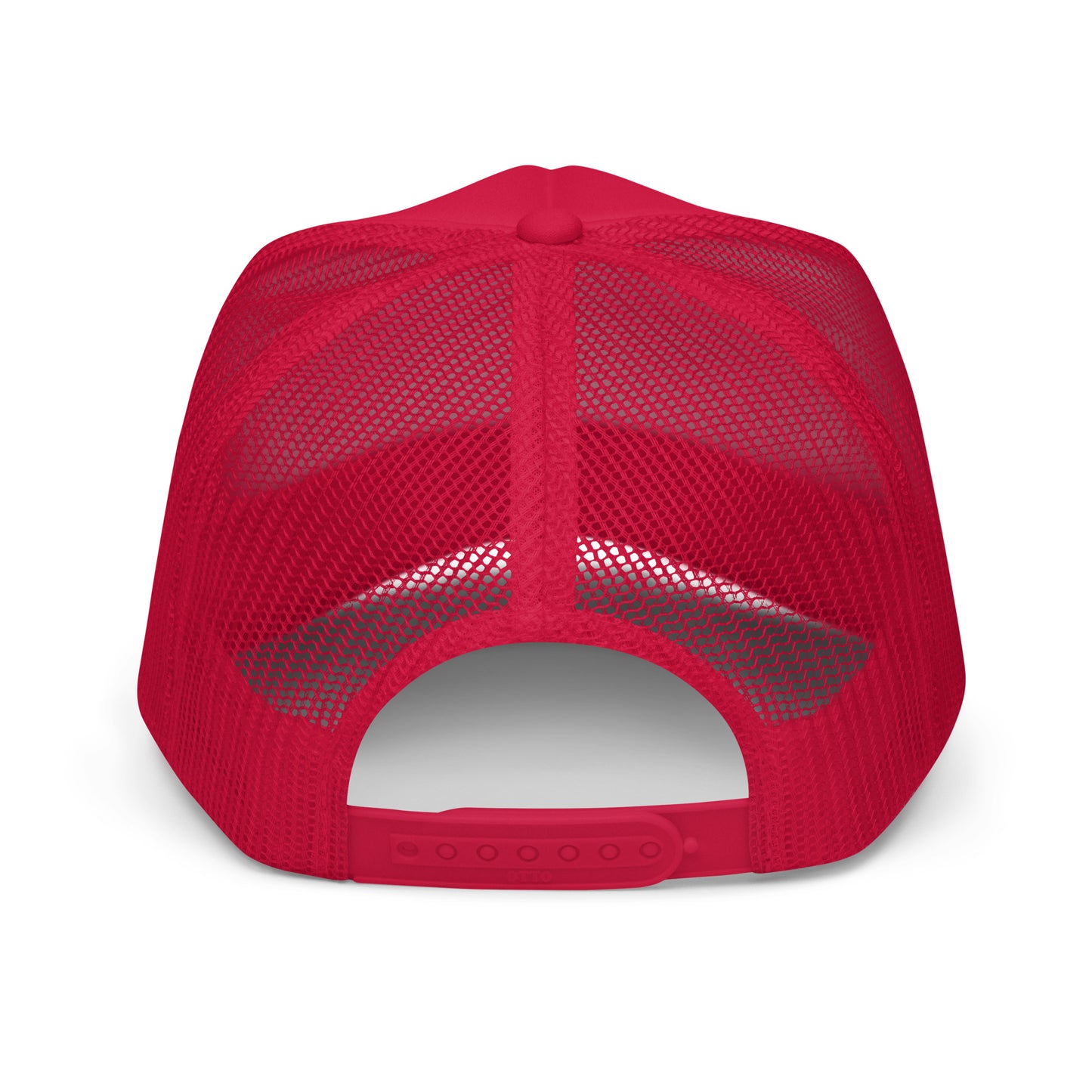 Foam Trucker Hat w/BeYou Apparel Official Logo (Red & Gold)