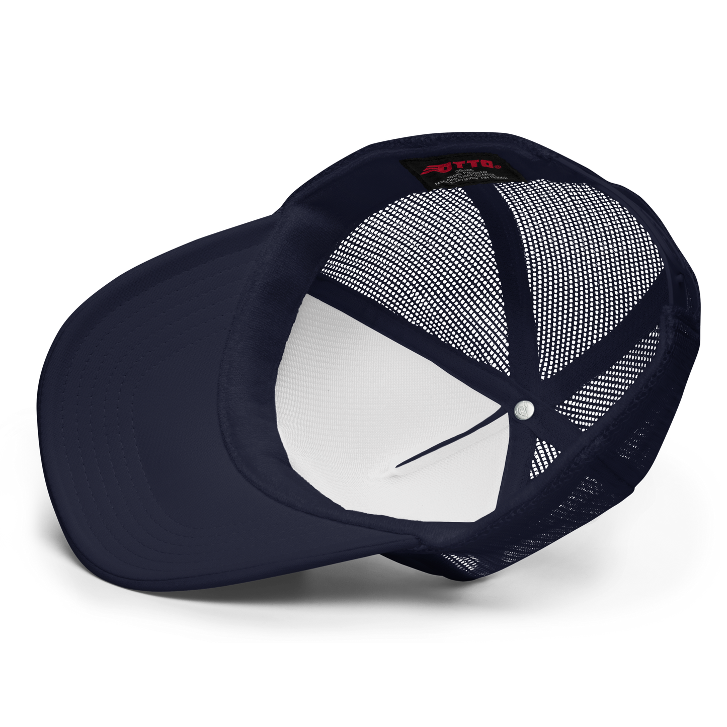 Foam Trucker Hat w/BeYou Apparel Official Logo (Navy & Baby Blue)
